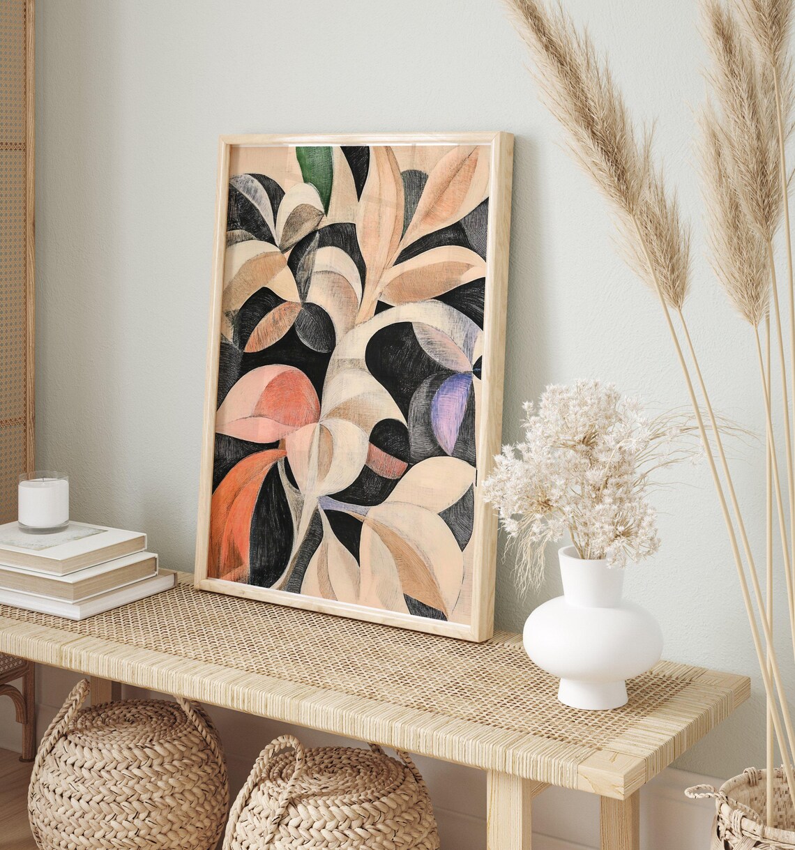Vintage Abstract Botanical Floral Bouquet Art Print - Image 4