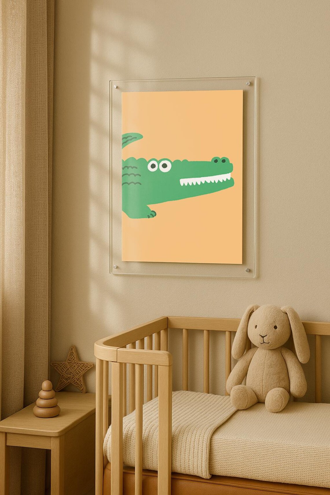 A Cute Crocodile Wall Art Posters For Home Kids Room Nursery Prints