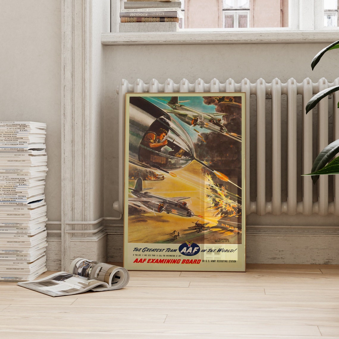 The Greatest Team In The World AAF WWII Bomber Recruiting Poster - Image 2