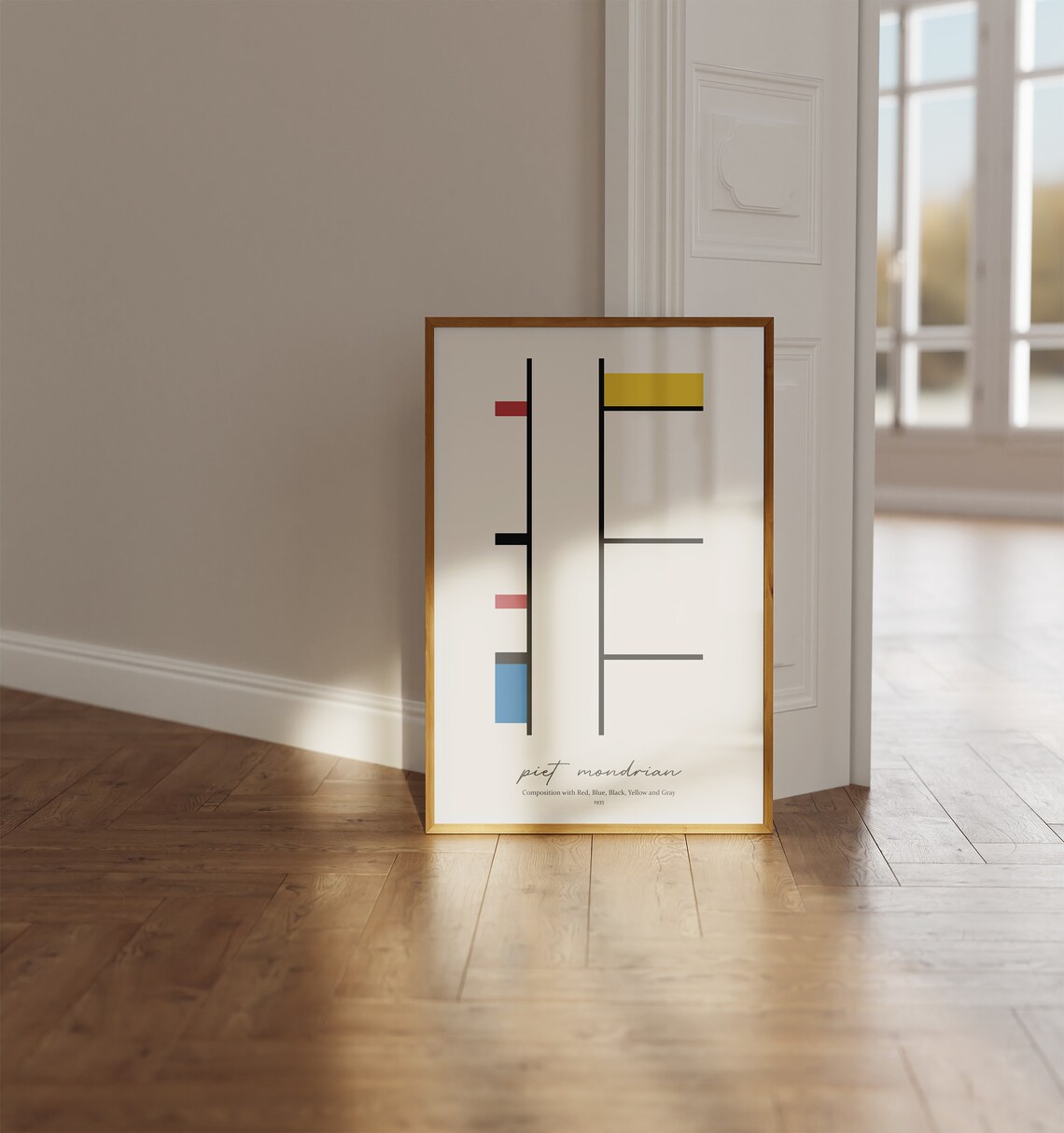 Piet Mondrian Composition 1935 Red Blue Yellow Ladder Abstract Art Poster - Image 4