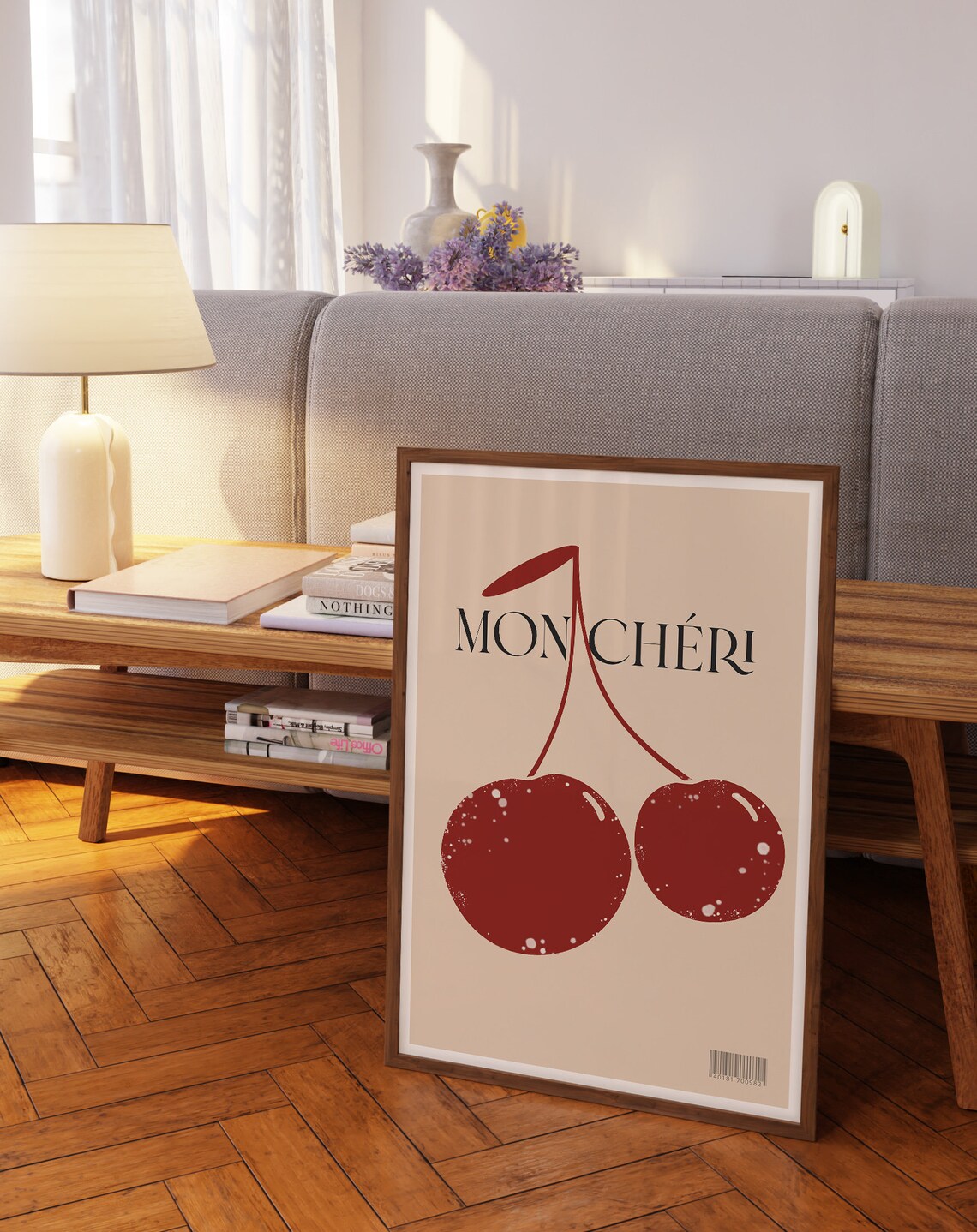 Cherry Poster, Retro Preppy Food Art Print - Image 4