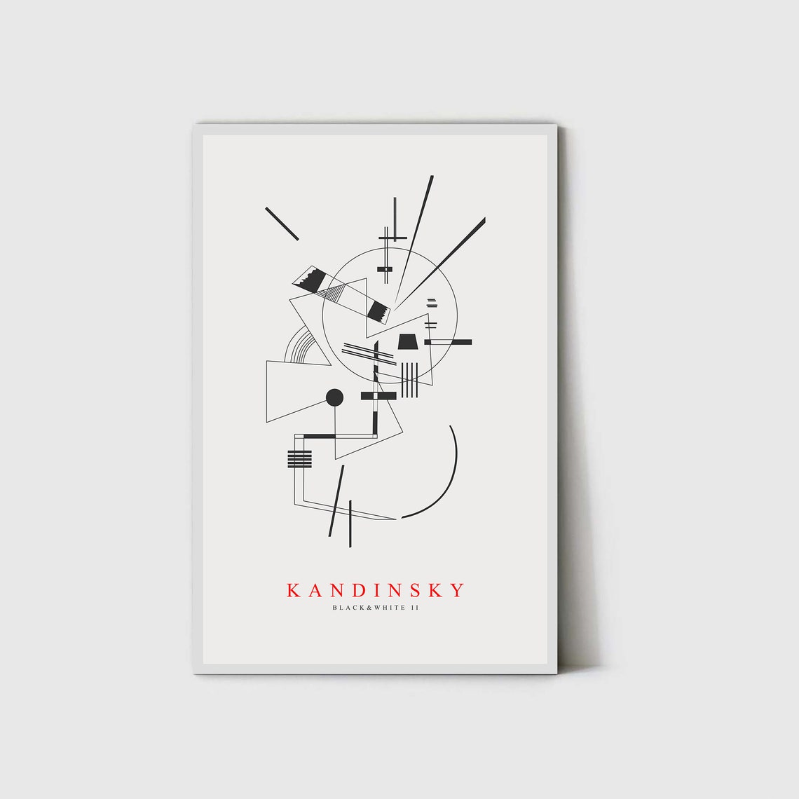 Wassily Kandinsky Black And White II Bauhaus Abstract Line Art Poster - Image 4