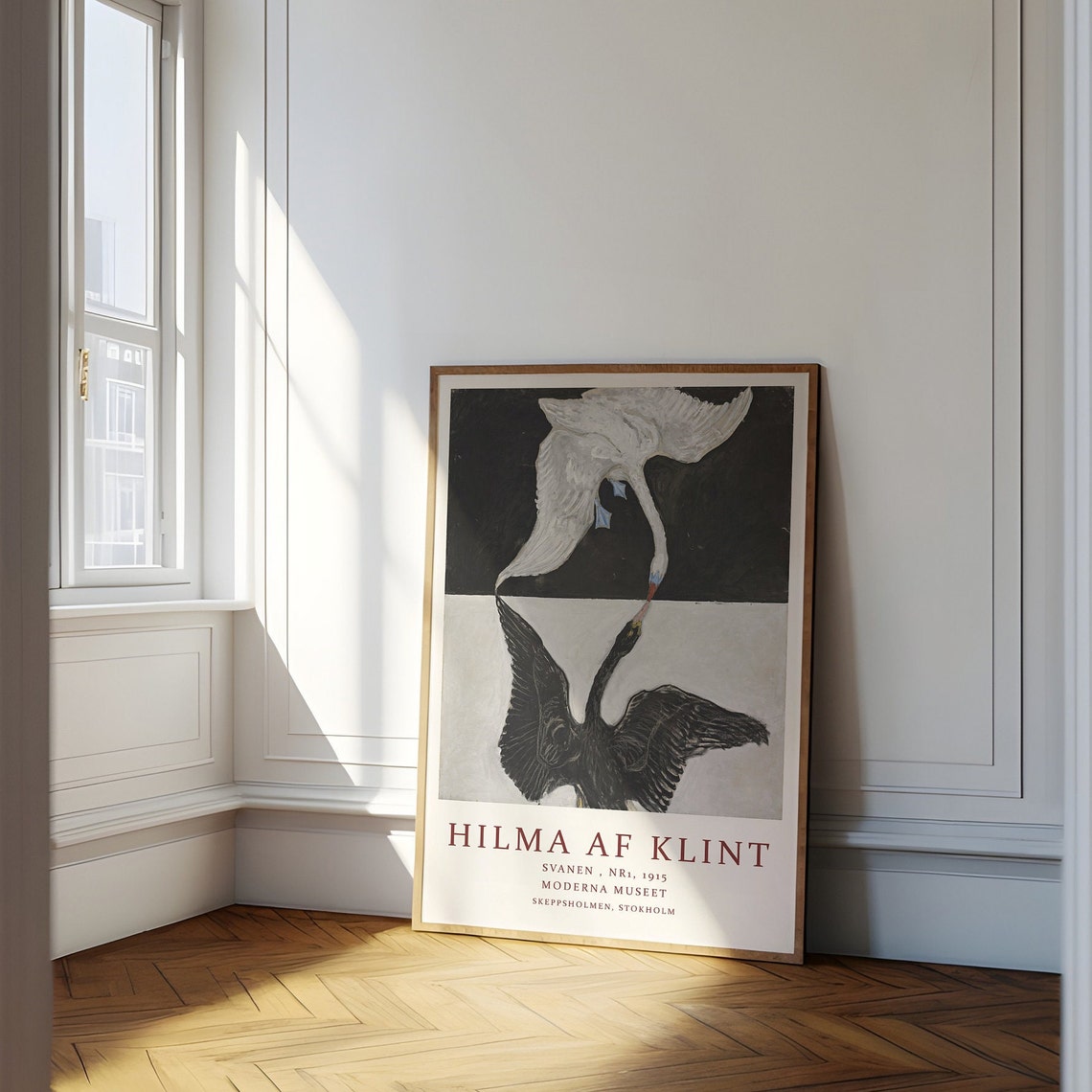 Hilma Af Klint Svanen The Swan Nr 1 1915 Black White Bird Poster - Image 4