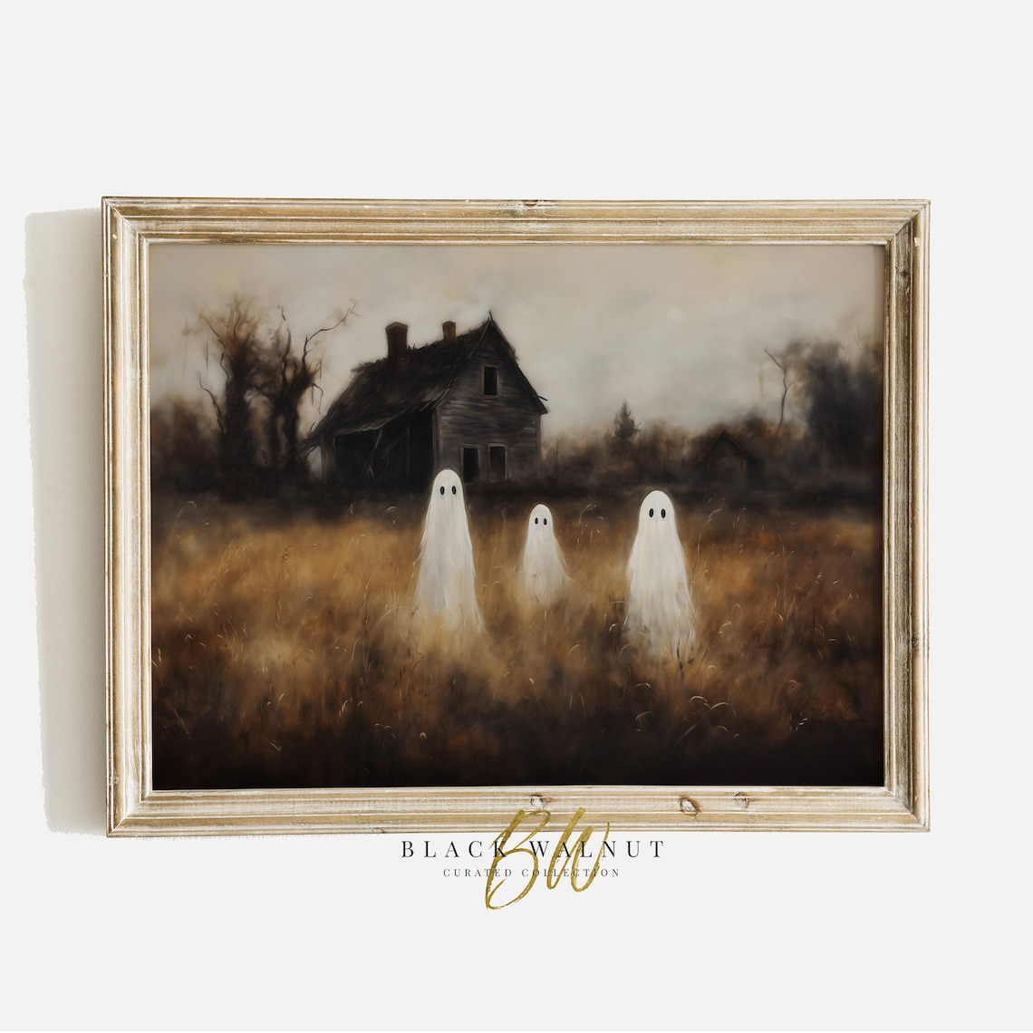 Ghost Art Print, Moody Spooky Halloween Decor