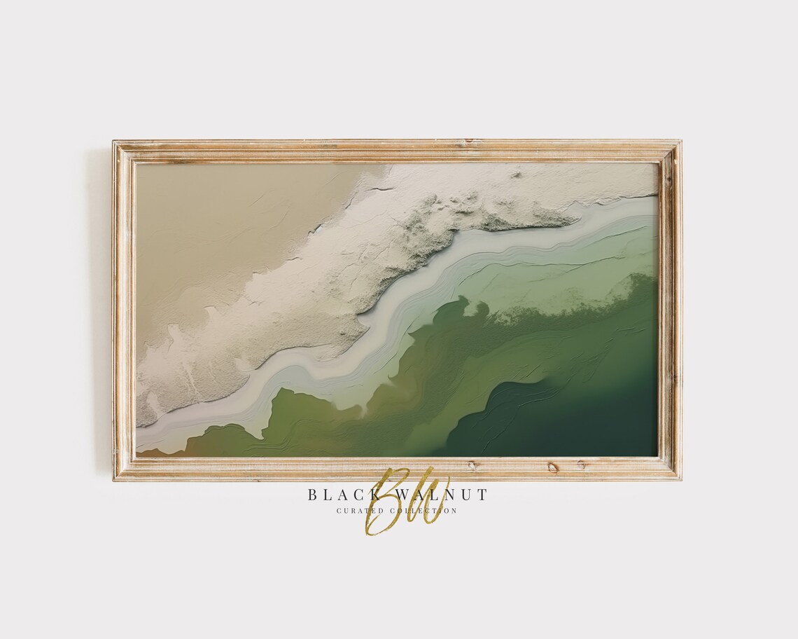 Summer Ocean Waves Abstract Coastal Art Print