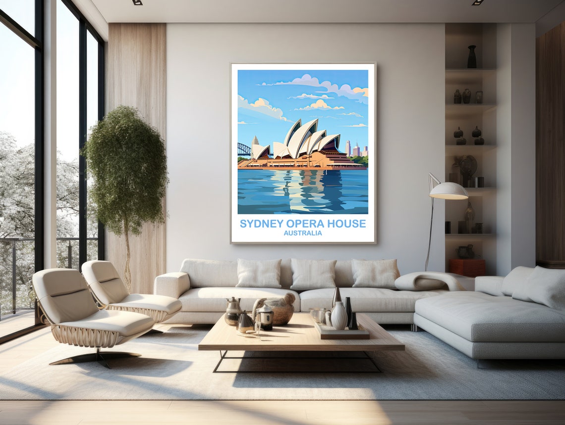 Sydney Opera House Travel Wall Art Australia Travel Wall Art Sydney Wall Art Poster City Skyline Wall Art New South Wales T2aunswsy3 - Image 2