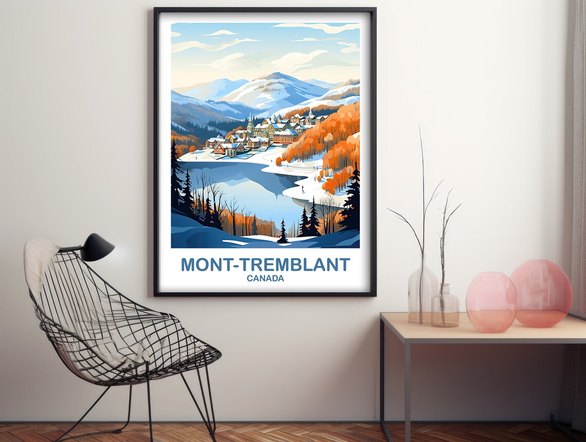 Mont Tremblant Quebec Travel Poster, Travel Art - Image 2