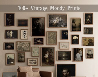 Vintage Moody French Country Gallery Wall Art Print