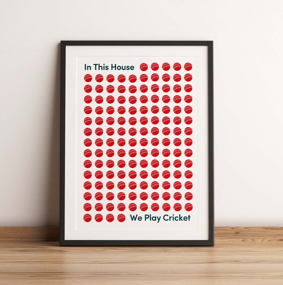 Cricket Print, Sports Wall Art Poster