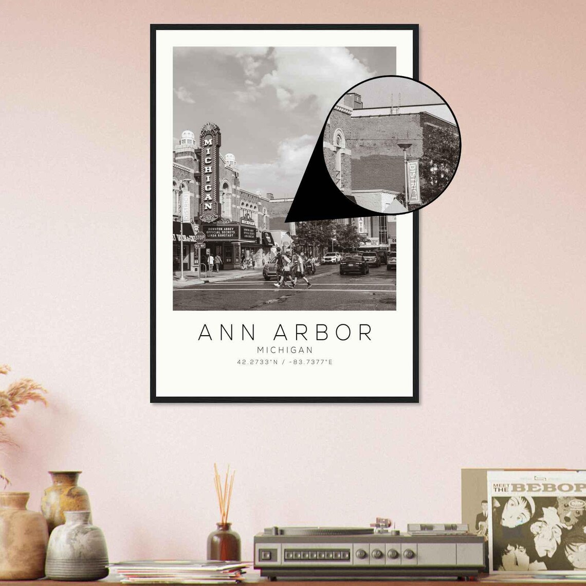 Ann Arbor Michigan Historic Theater Marquee Downtown Street Poster - Image 4