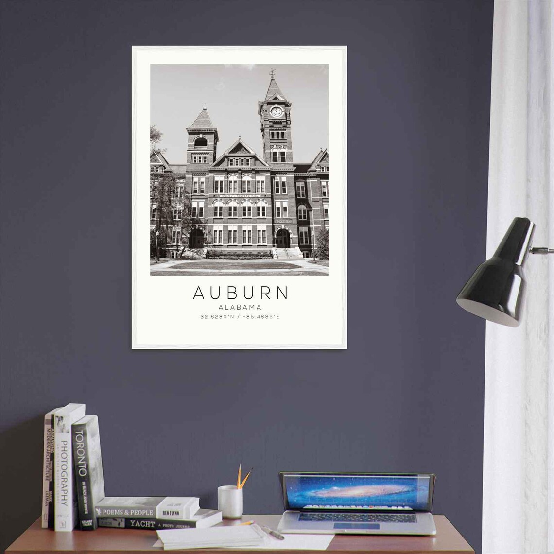 Auburn Alabama Minimalist Travel Poster, Travel Print - Image 3