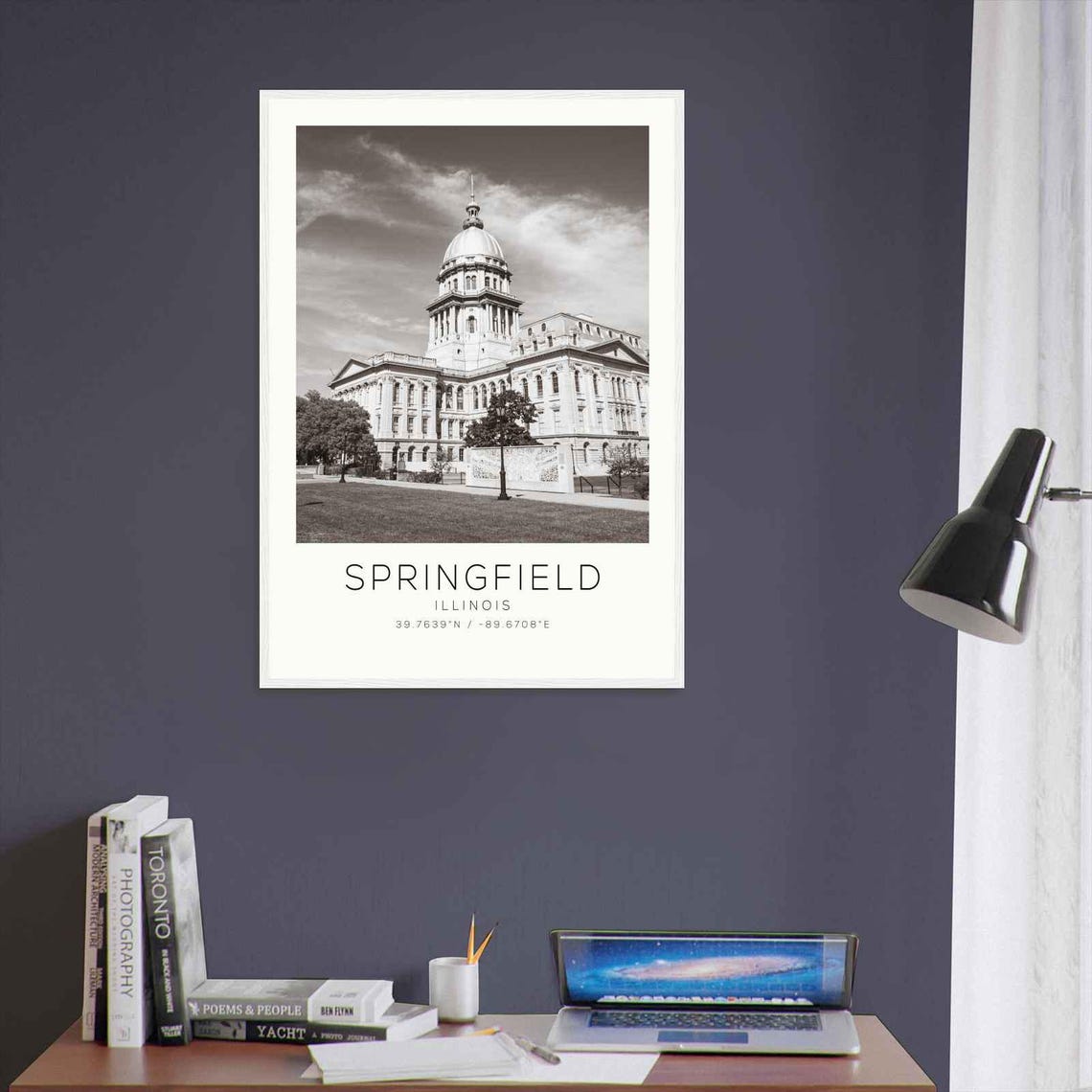 Springfield Illinois State Capitol Dome Building Photo Travel Poster - Image 3