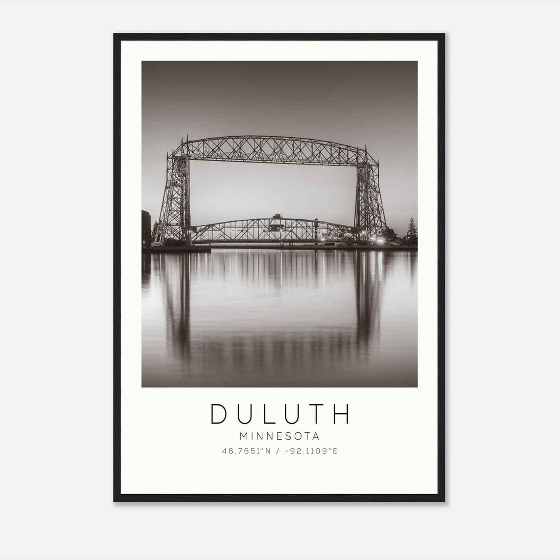 Duluth Minnesota Minimalist Travel Poster, Art Print
