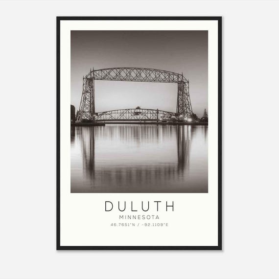 Duluth Minnesota Minimalist Travel Poster, Art Print