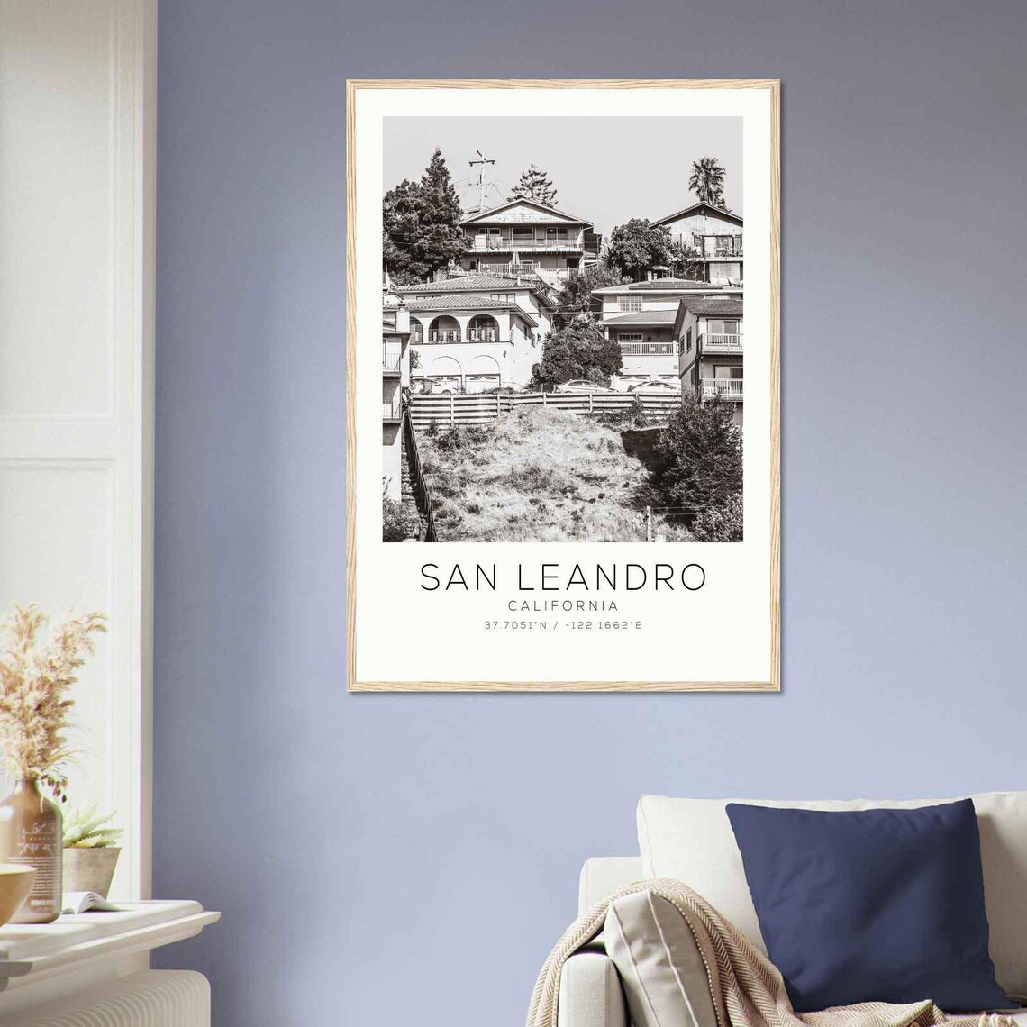 San Leandro California Hillside Homes Residential Photo Poster - Image 2
