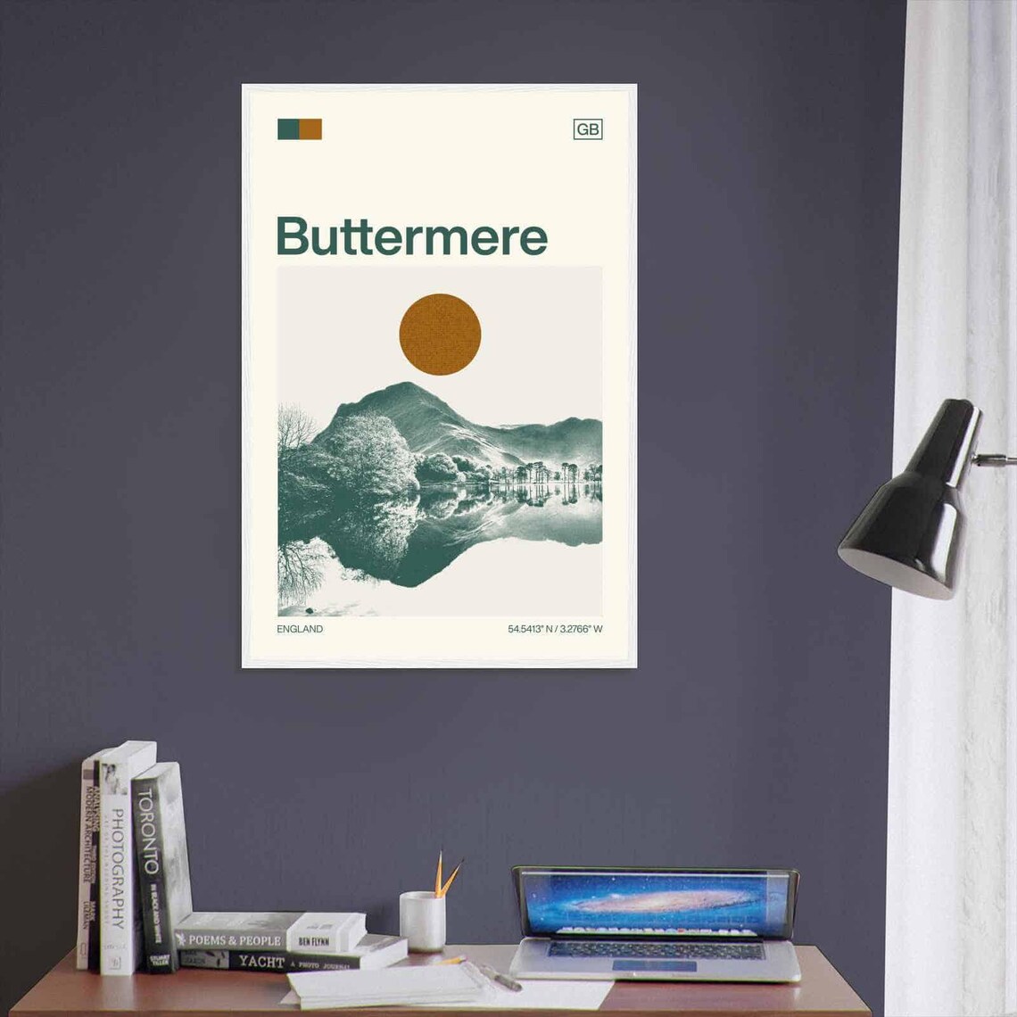 Buttermere England Lake District Mountain Lake View Art Poster - Image 3