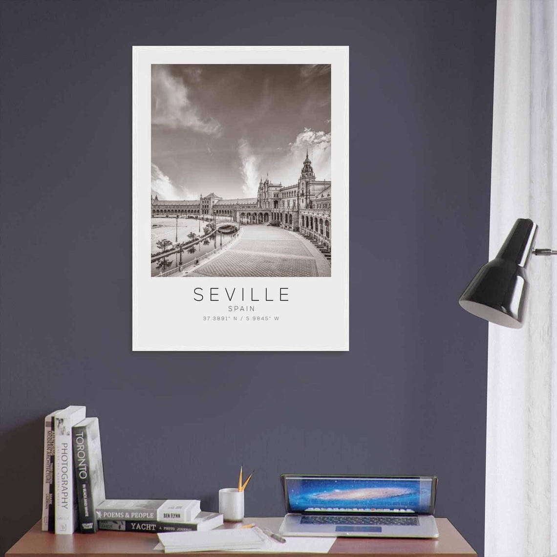 Seville Spain Travel Photo Poster Bw Seville Travel Print Minimalist Travel Poster Print Ds2 - Image 3