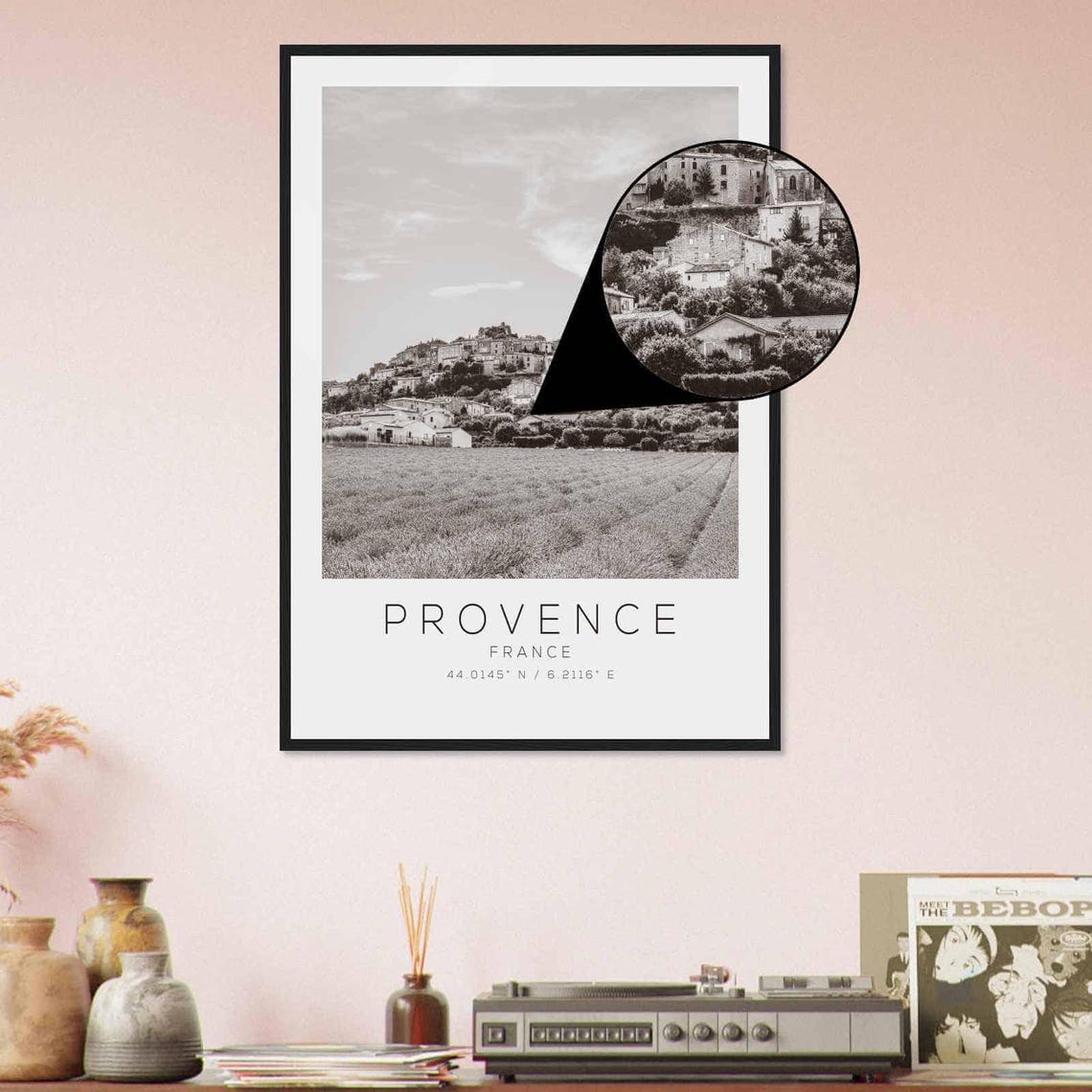 Provence France Travel Photo Poster Bw Provence Travel Print Minimalist Travel Poster Print - Image 4