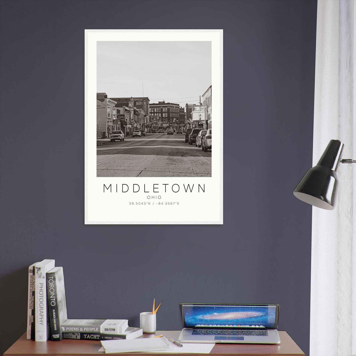 Middletown Ohio Historic Downtown Street Minimalist Travel Poster - Image 3