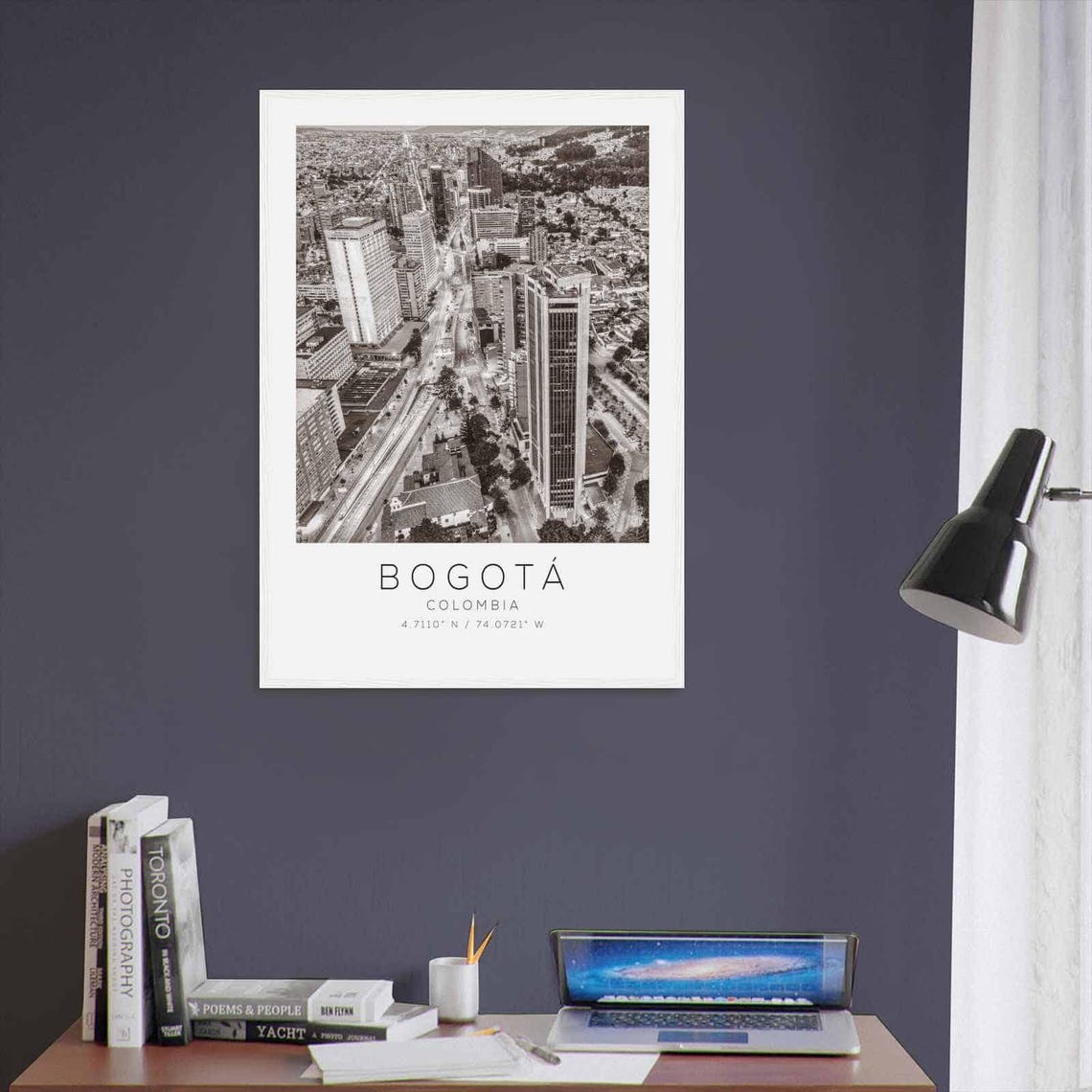 Bogota Colombia Travel Photo Poster Bw Bogota Travel Print Minimalist Travel Poster Print - Image 3