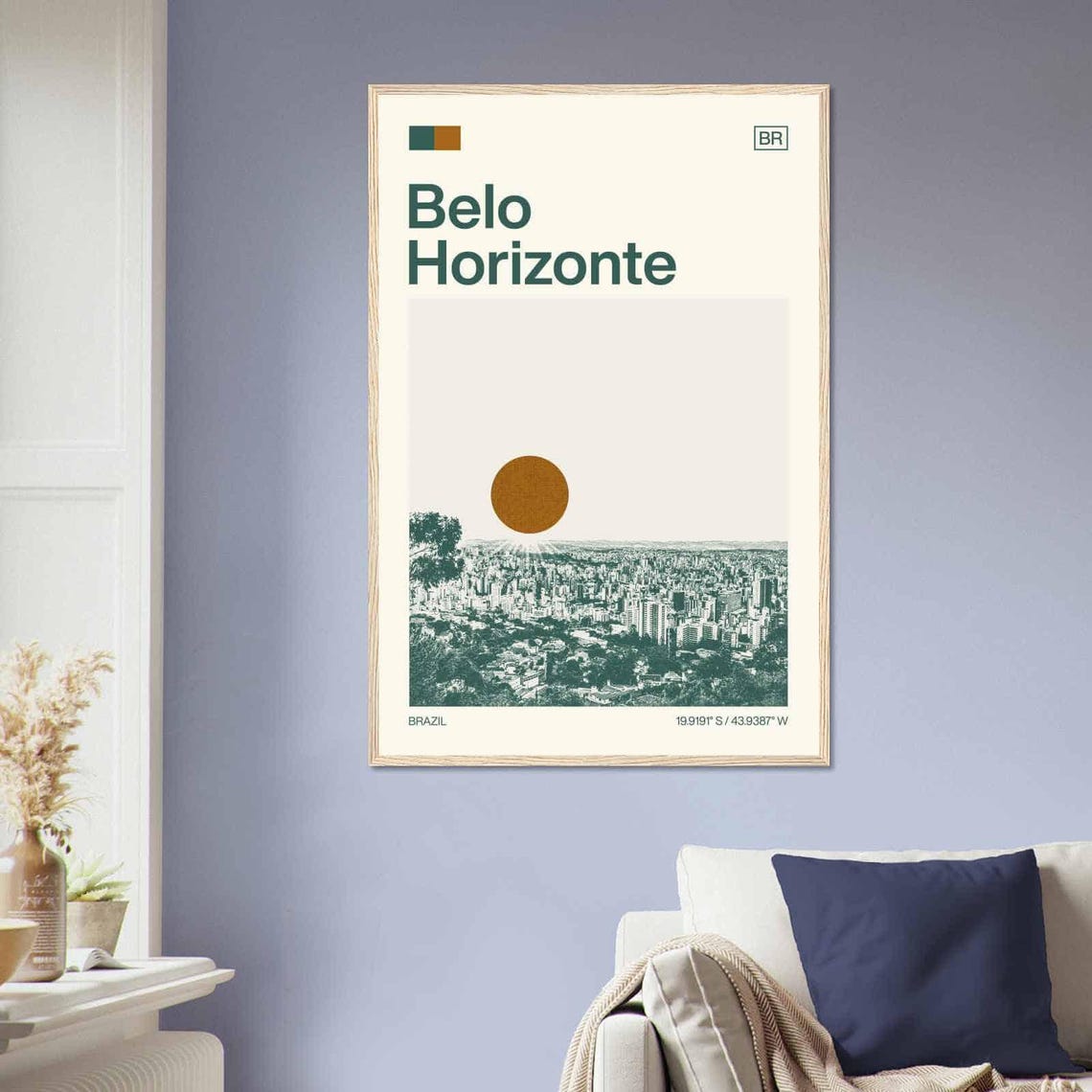 Belo Horizonte Brazil Minimalist Monochrome Travel Photo Poster - Image 2
