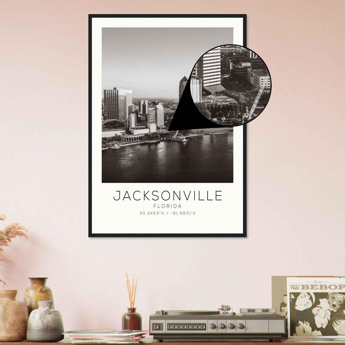 Jacksonville Florida Minimalist Travel Poster Print - Image 2