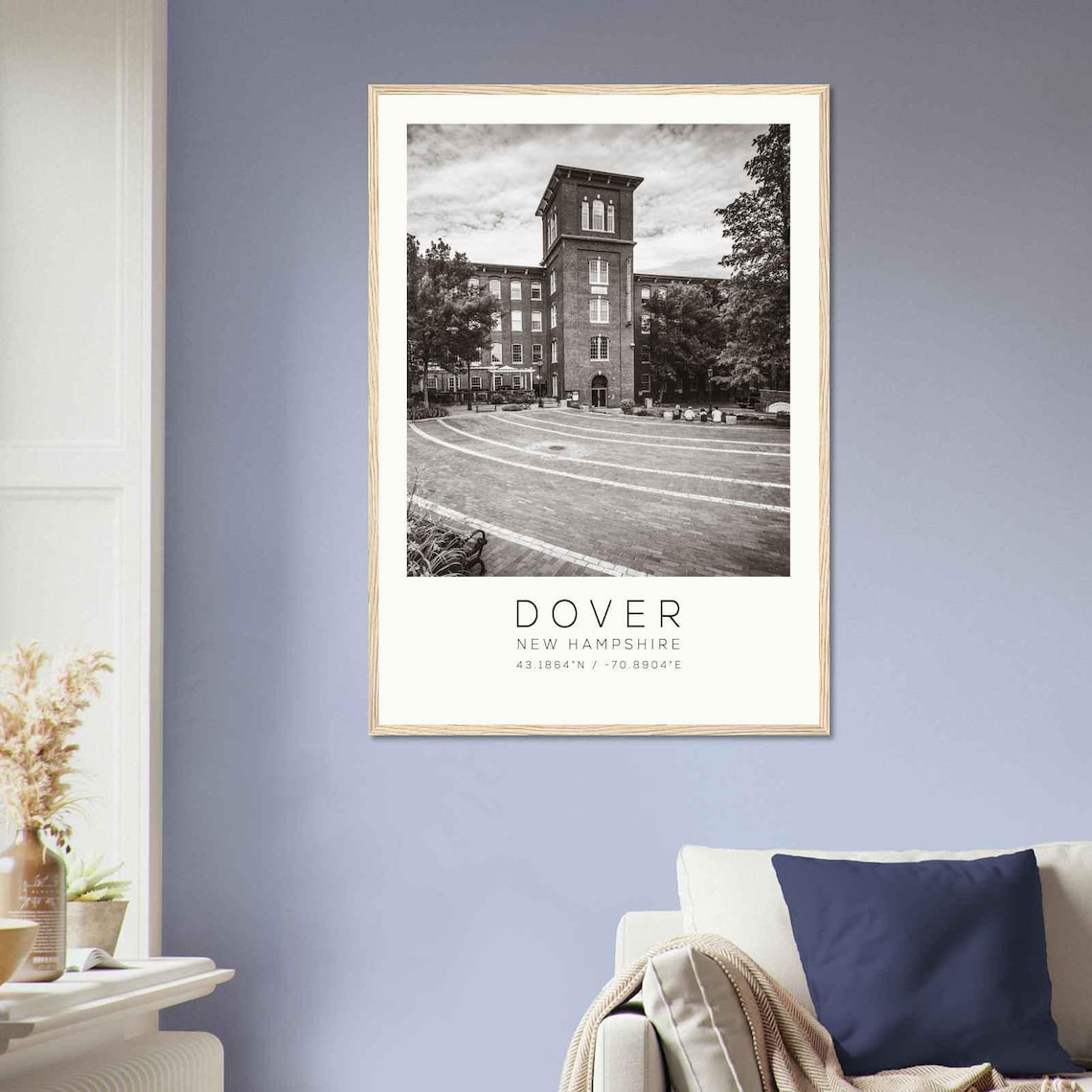 Dover New Hampshire Historic Brick Mill Tower Plaza Photo Poster - Image 2