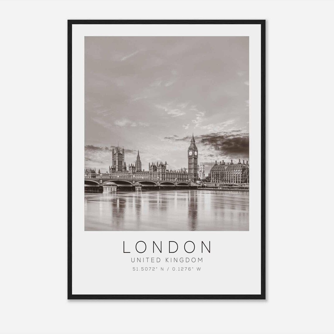 London United Kingdom Minimalist Travel Poster Print
