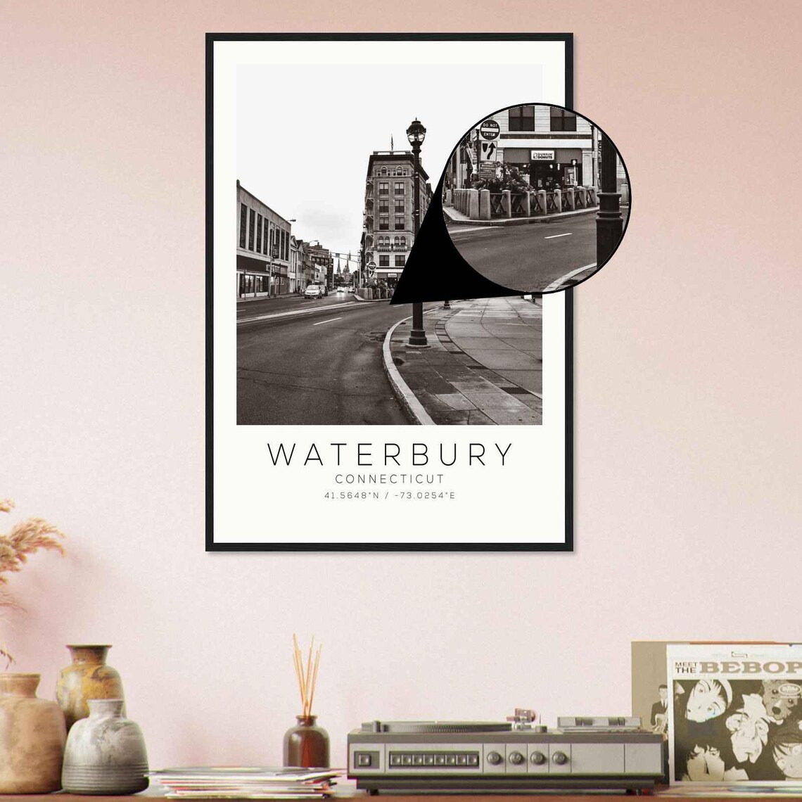 Waterbury Connecticut Historic Downtown Street Photo Travel Poster - Image 4