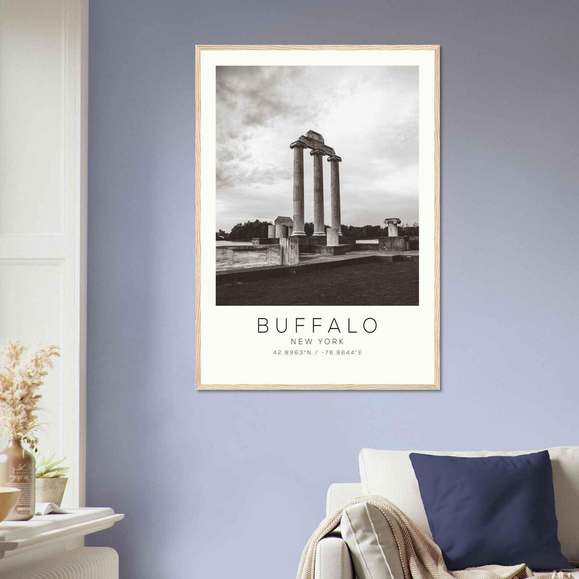 Buffalo New York Photo Travel Poster Buffalo New York Travel Print Minimalist Travel Print Ds3 - Image 2