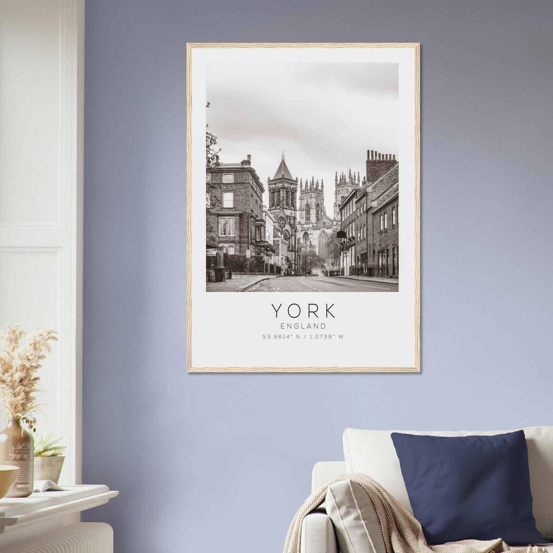 York England York Minster Street View Black White Photo Poster - Image 2