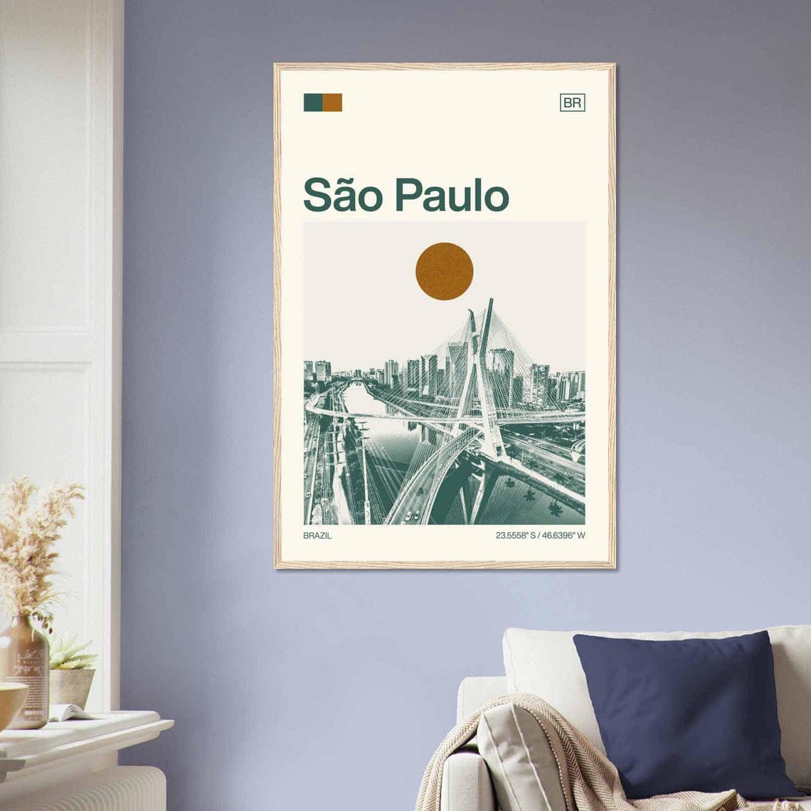 Sao Paulo Brazil Minimalist Monochrome Travel Photo Poster - Image 2