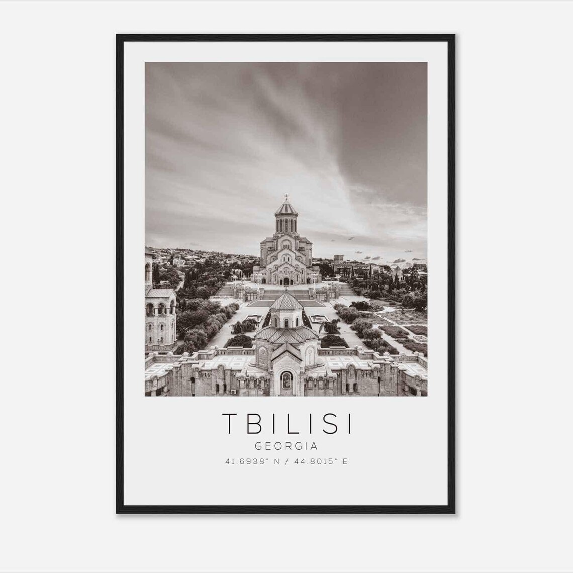 Tbilisi Georgia Travel Photo Poster Bw Tbilisi Travel Print Minimalist Travel Poster Print Ds2