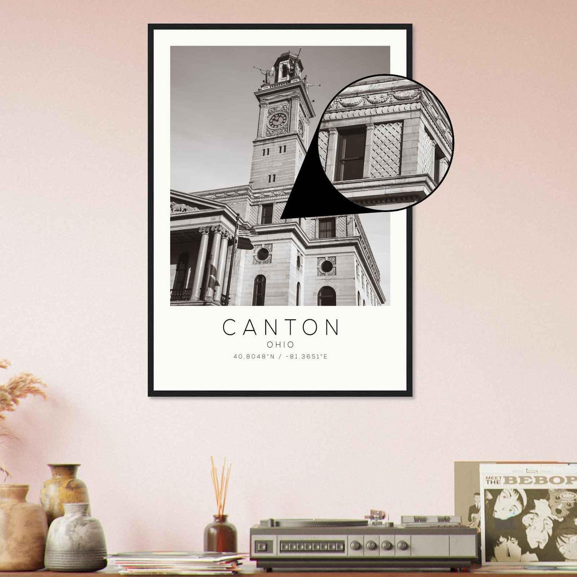 Canton Ohio Stark County Courthouse Clock Tower Photo Poster - Image 4