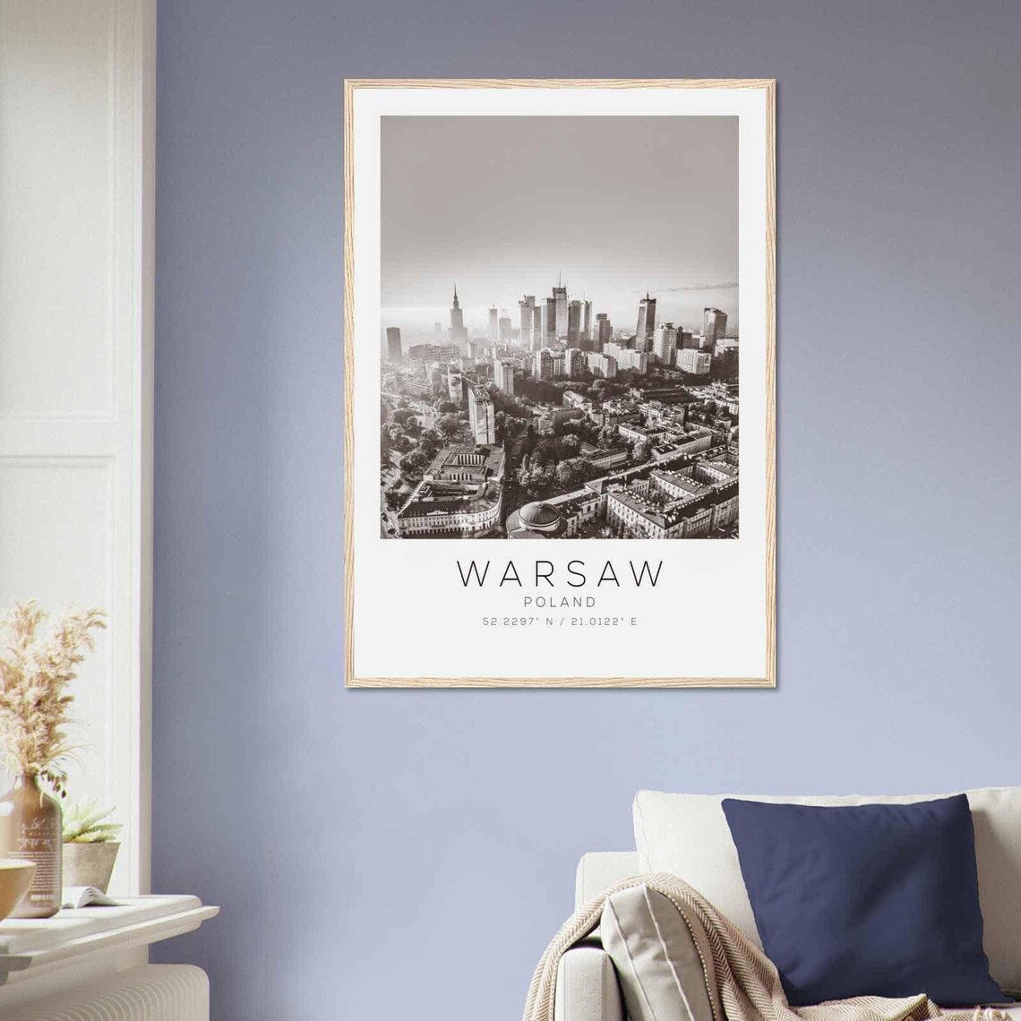 Warsaw Poland Travel Photo Poster Bw Warsaw Travel Print Minimalist Travel Poster Print Ds2 - Image 2