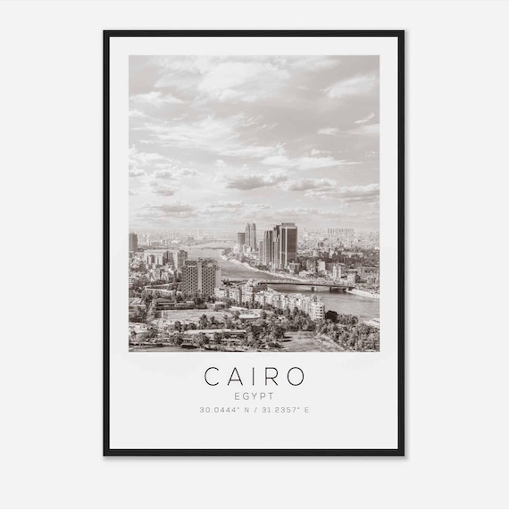 Cairo Egypt Travel Photo Poster Bw Cairo Travel Print Minimalist Travel Poster Print Ds2