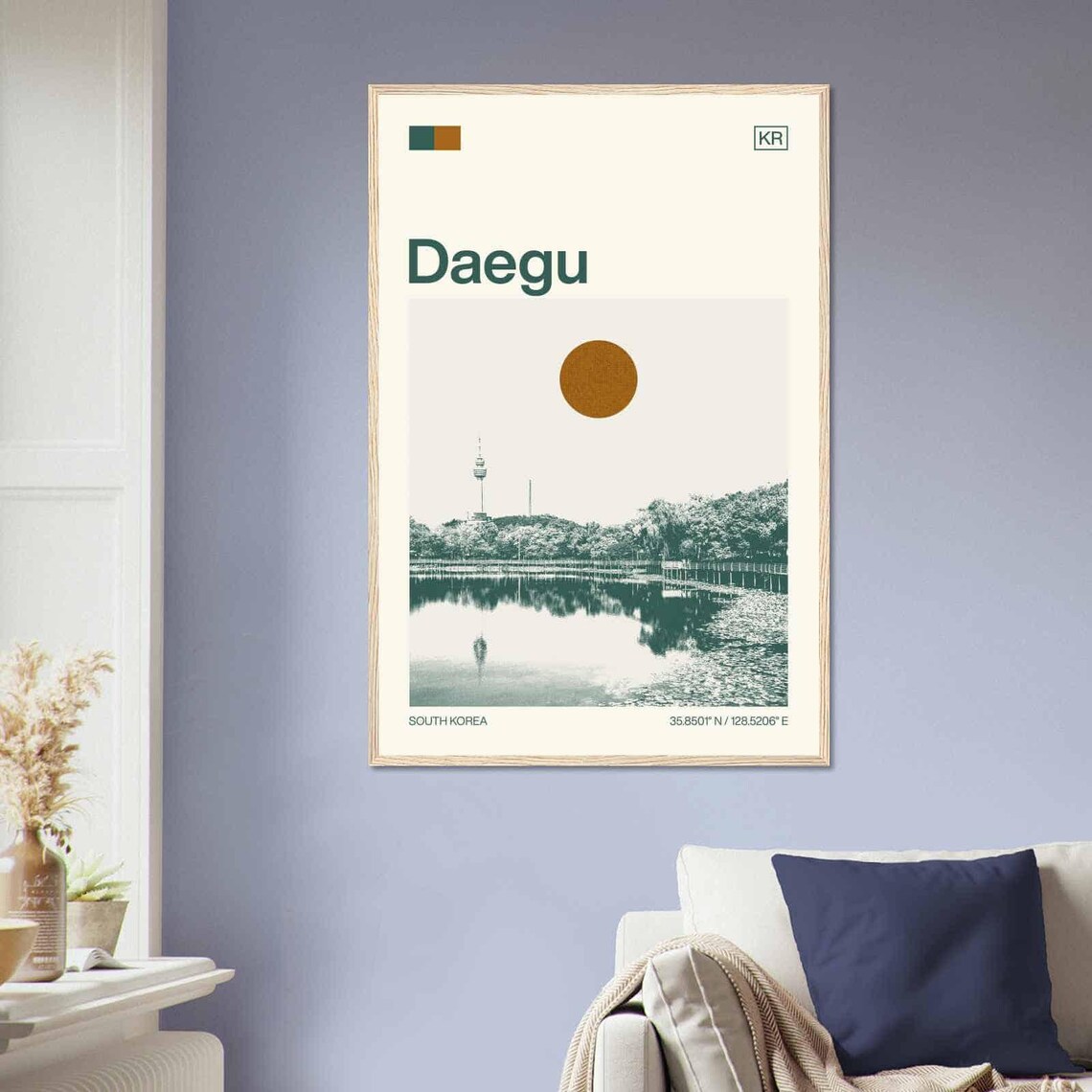 Daegu South Korea Minimalist Travel Poster - Image 2