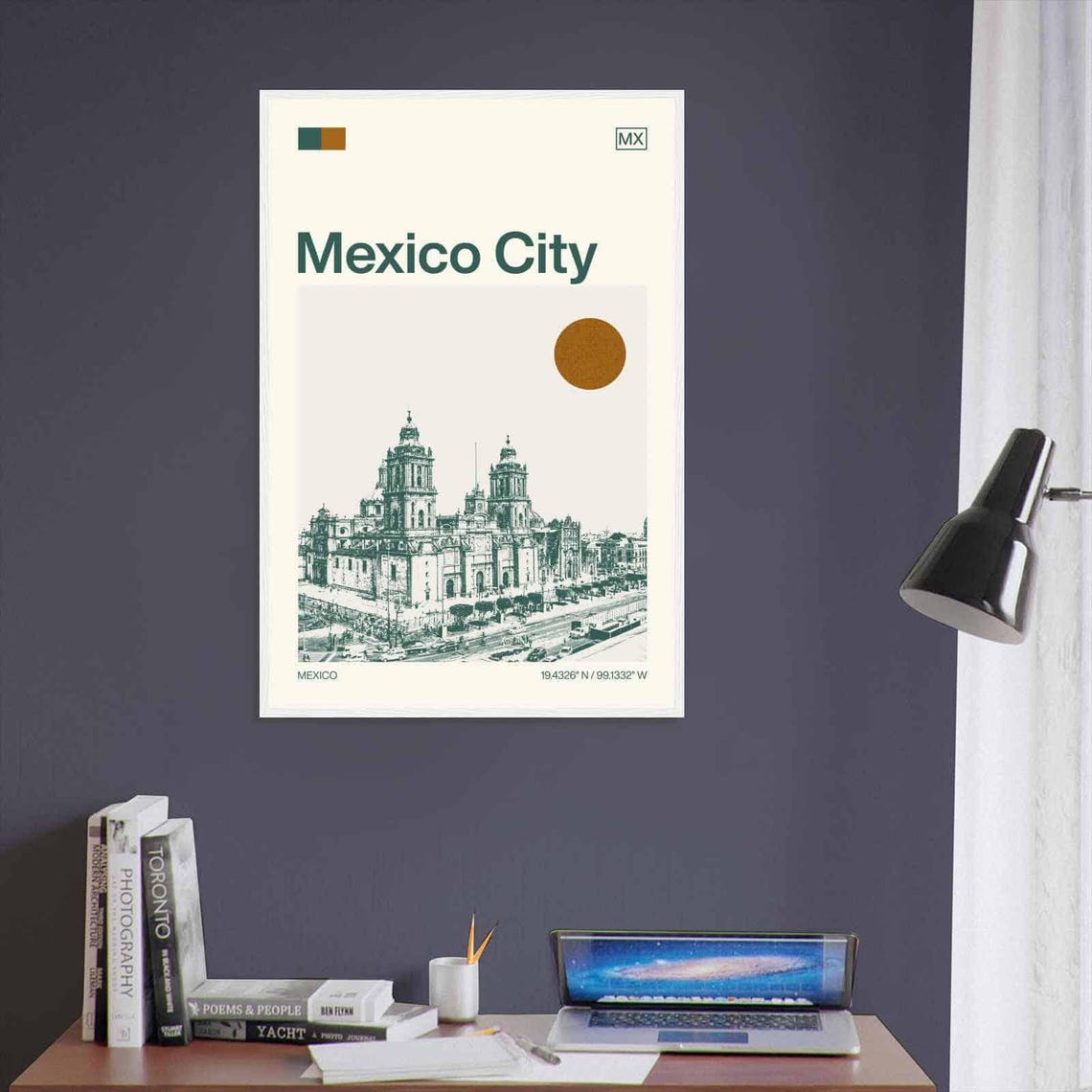 Mexico City Mexico Minimalist Monochrome Travel Photo Poster - Image 3