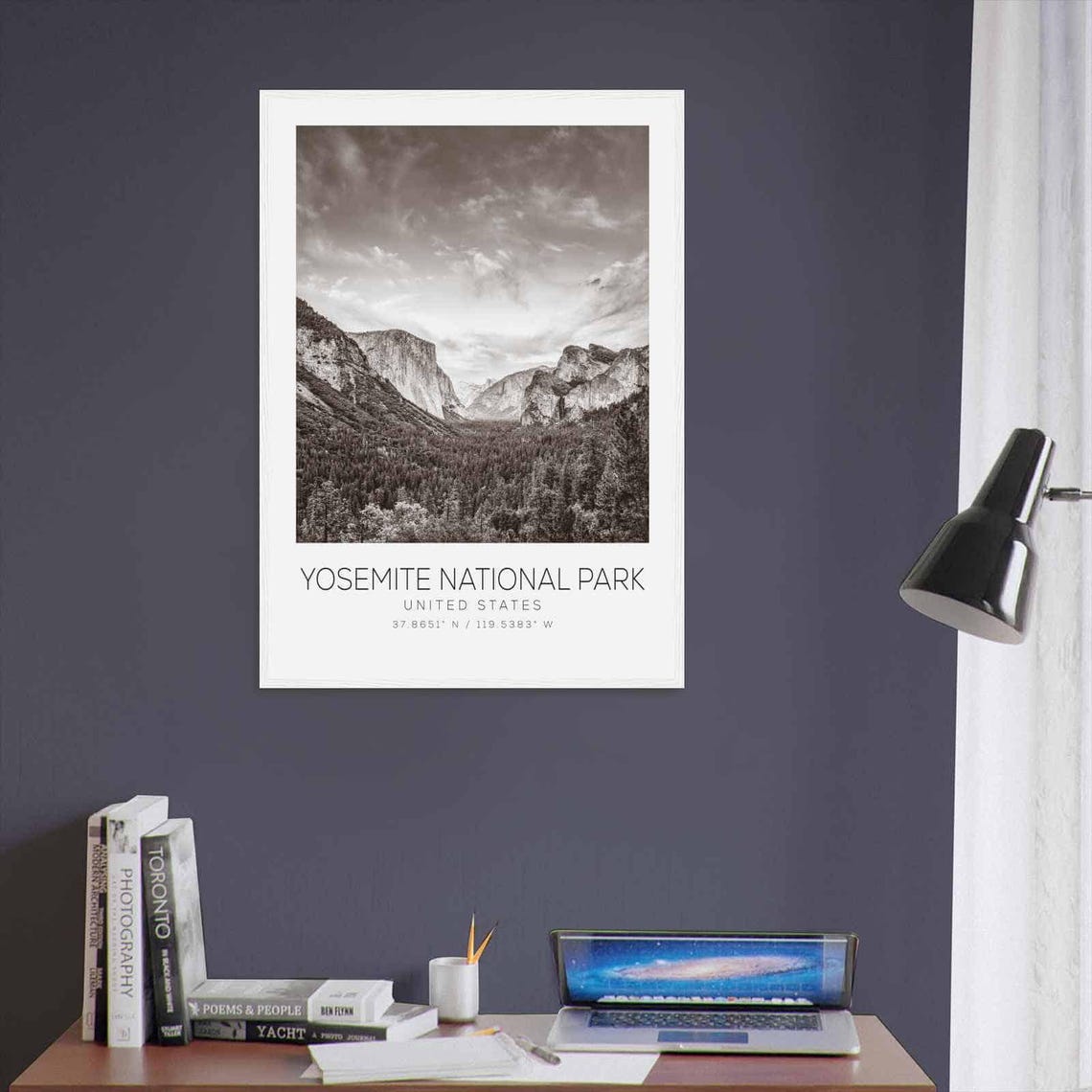 Yosemite National Park United States Travel Photo Poster Bw Yosemite National Park Travel Print Minimalist Travel Poster Print - Image 3