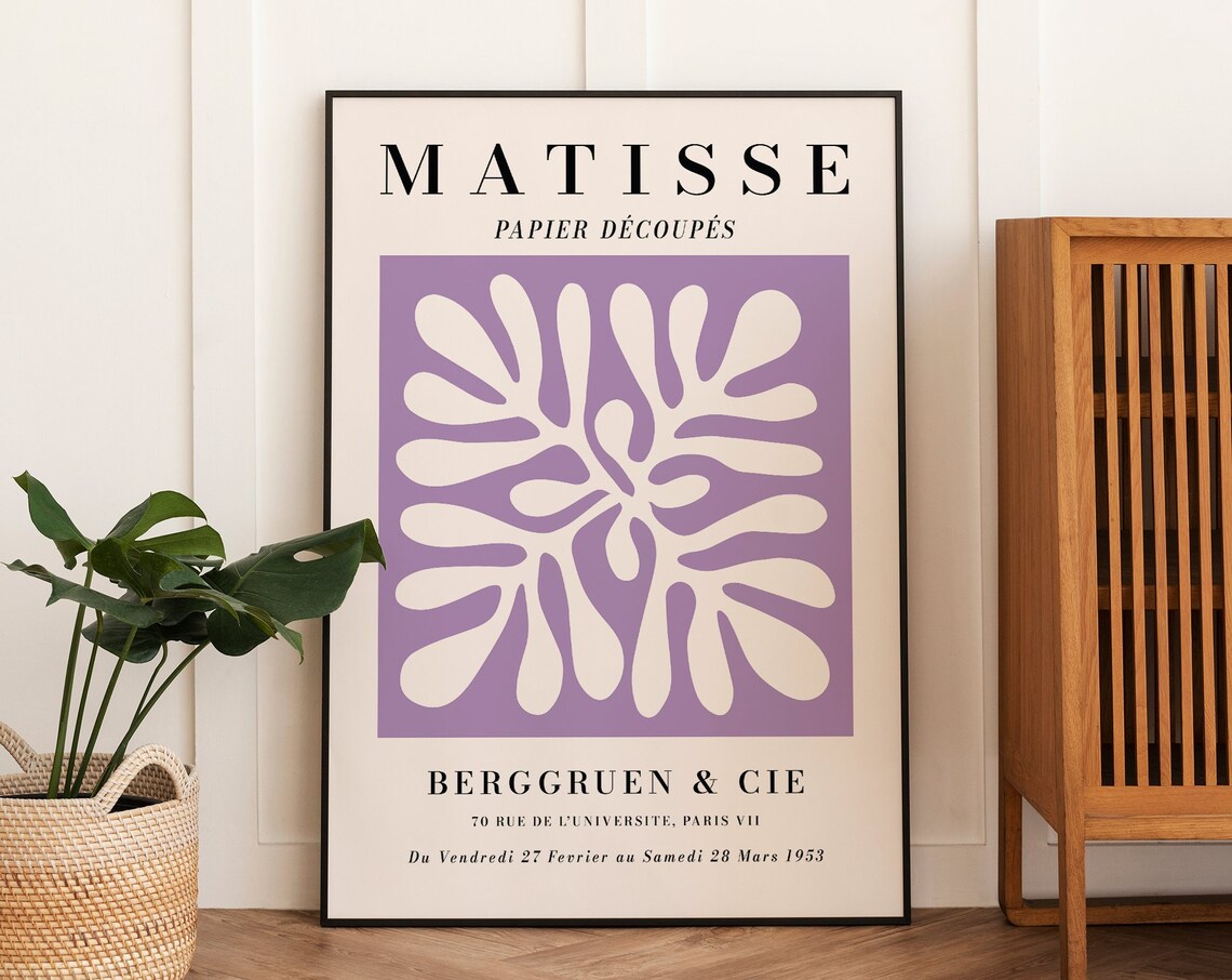 Henri Matisse Papier Decoupes Lavender Exhibition Cut Out Art Poster - Image 5