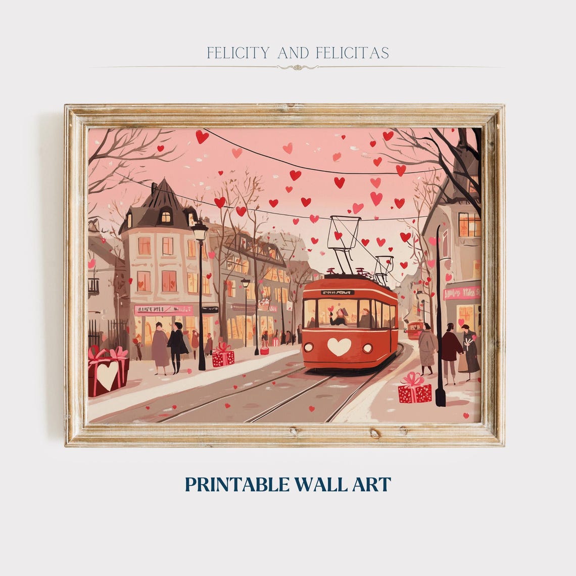 Cute Valentines Day Wall Art Retro Valentine Art Valentines Day Painting Romantic Valentine - Image 6