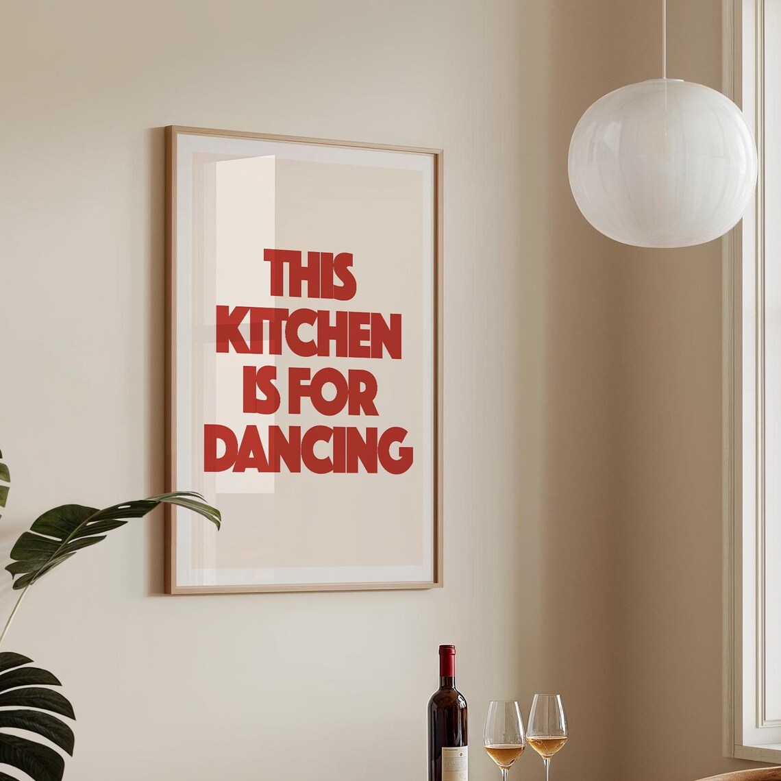 Cute Dance Poster, Minimalist Typography Art Print