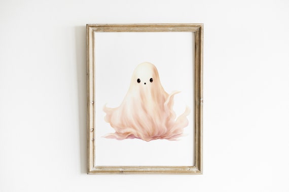 Pink Floating Halloween Wall Art Kids Decor Nursery Gift For
