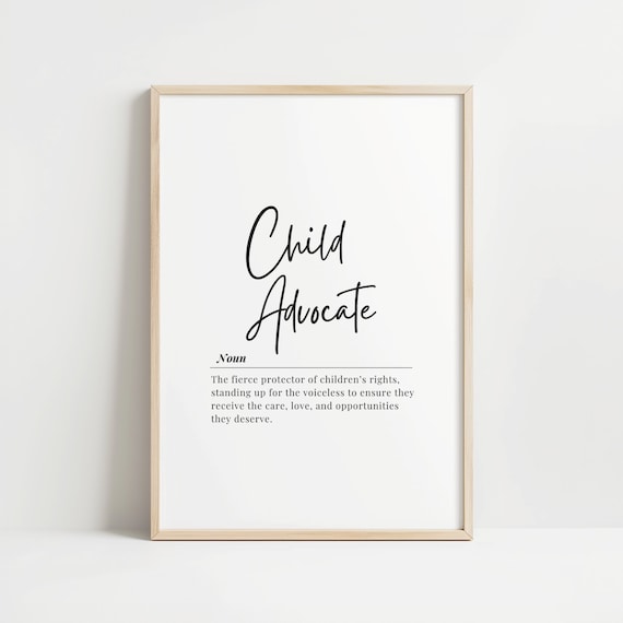 Child Advocate Inspirational Art Print Protection Poster Awareness Artwork Instant