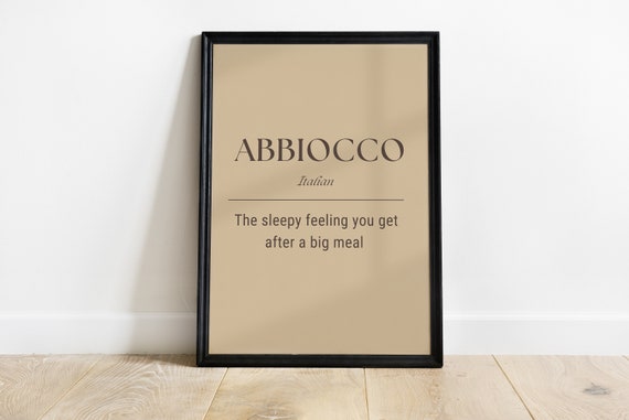 Abbiocco Definition - Minimalist Art Print