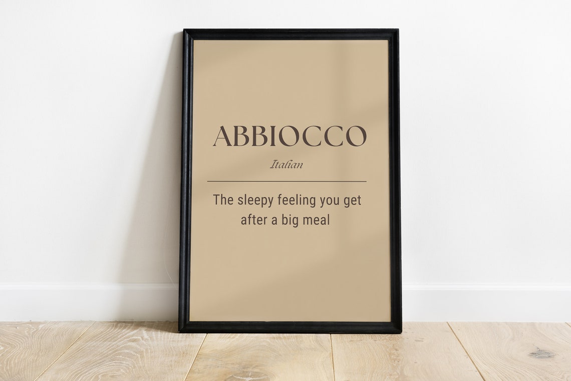 Abbiocco Definition - Minimalist Art Print