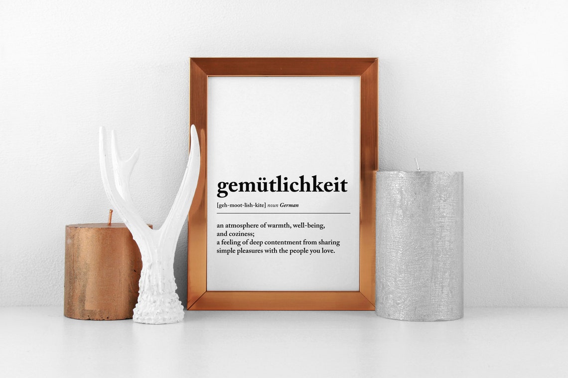 Gemtlichkeit Definition Print, Minimalist German Art - Image 2