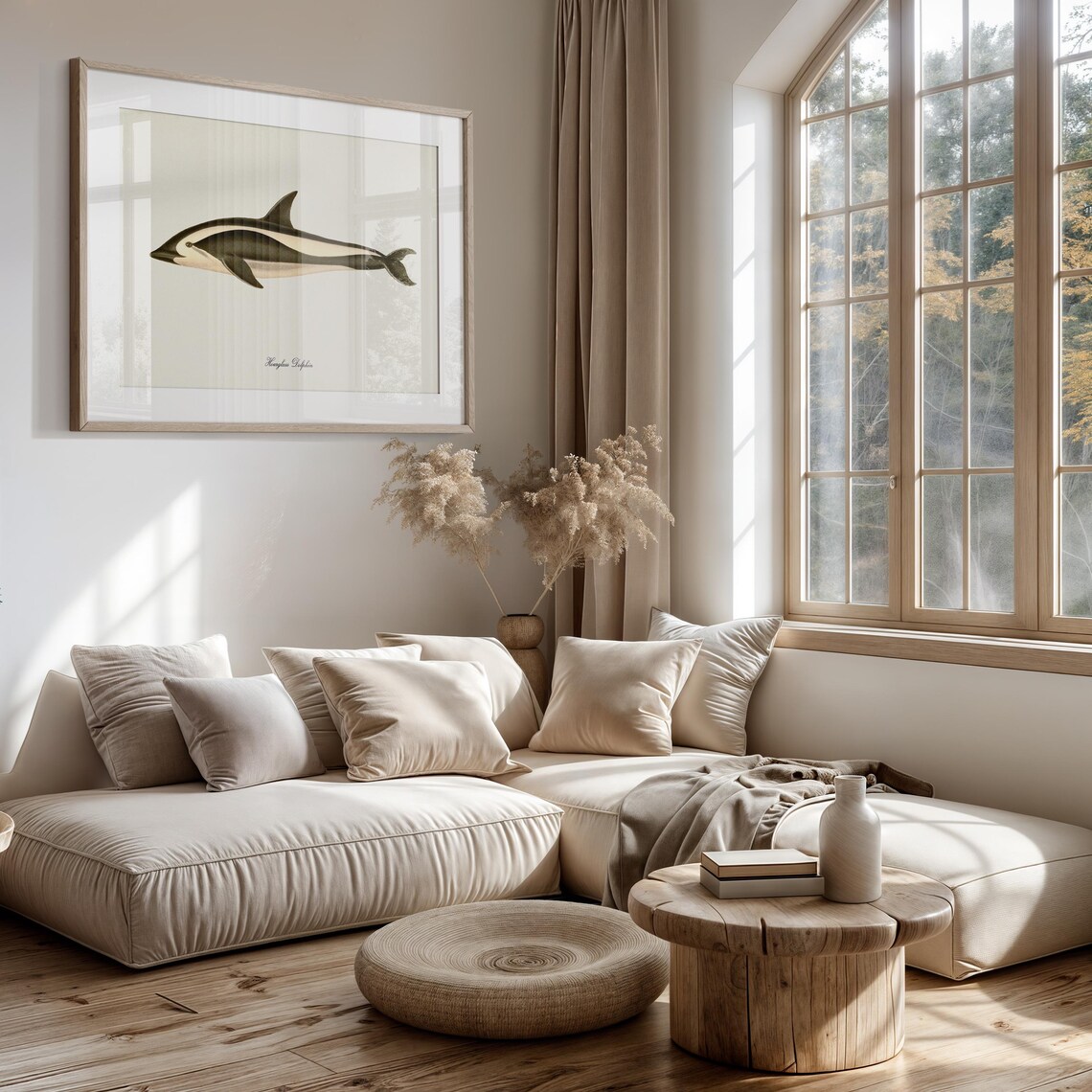 Hourglass Dolphin Art Print, Ocean Wildlife Poster - Image 3