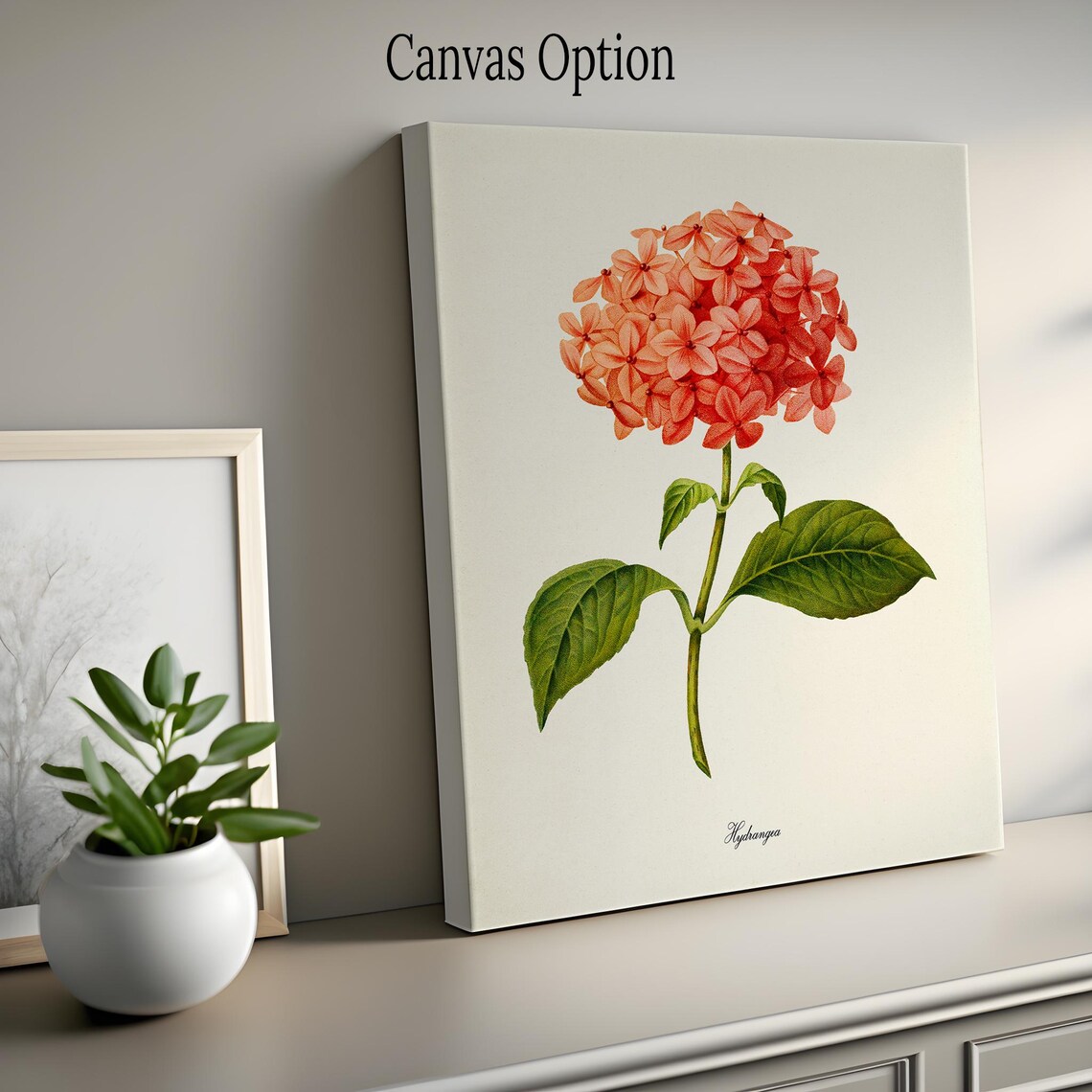 Hydrangea Botanical Art Print, Floral Wall Decor - Image 2