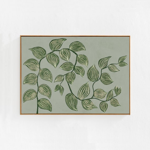 Vine Plant Painting, Cottagecore Art Print